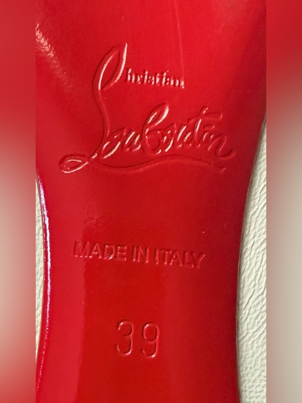 Christian Louboutin White Spike-Studded Ballet Flats, EUC, Size 39 - Picture 11 of 13